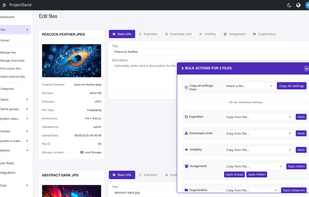 ProjectSend screenshot 1