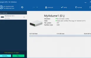 Paragon HFS+ for Windows screenshot 1