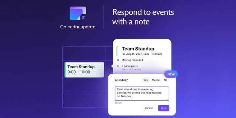Proton Mail and Calendar introduce notes for event invitations image