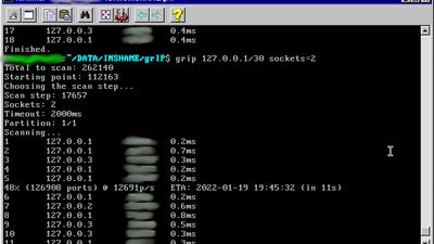 grIP - Shuffling TCP scanner screenshot 1