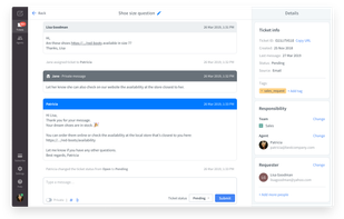 Single ticket view in HelpDesk.