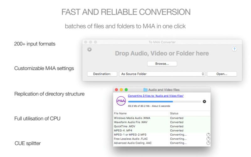 To M4A Converter for Mac Easily convert to M4A or MP4 and listen
