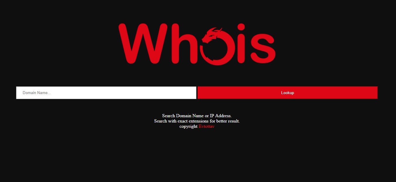 Domain name search tool (Whois) for Windows