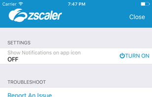 Zscaler screenshot 1