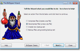 Wizard interface