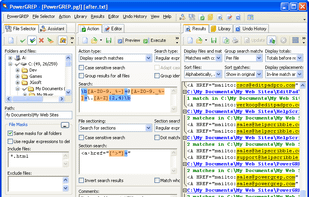PowerGREP screenshot 1