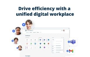 Combine all your apps into a powerful and integrated enterprise solution. Provide access to all apps, data and information in one place and simplify remote work with a device-independent workplace.