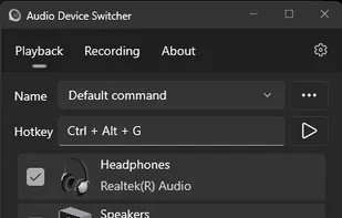 Audio Device Switcher screenshot 1