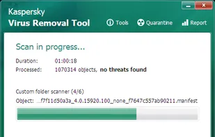 Kaspersky Virus Removal Tool screenshot 1