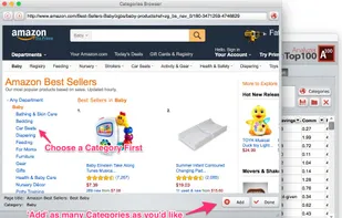 AmaSuites Browser for Selecting Categories.