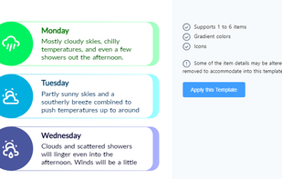 Preview window of infographic design 