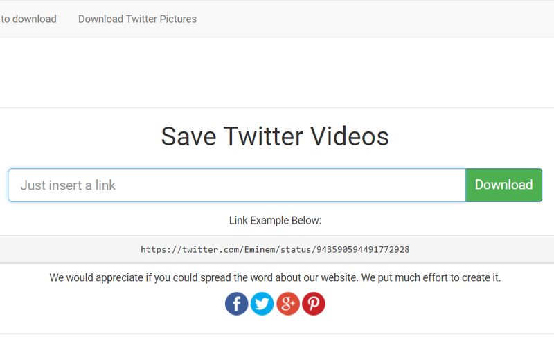 Save Twitter Videos