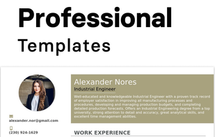 Professional Template to Build Resume