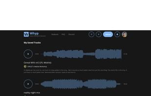 Saved tracks page