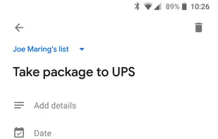 Google Tasks screenshot 2