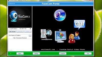 LAN Video phone and file transfer portal.