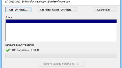 Birdie PDF Security Remover screenshot 1