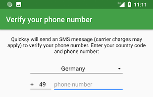 Quicksy screenshot 1