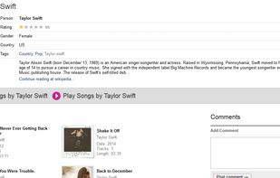 Artist page
