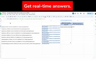 Simply enter your queries in column headers and get relevant information populated within the table.