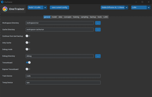 OneTrainer screenshot 1