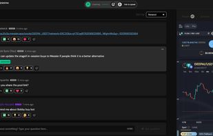 Crypto community live stream with in-session p2p trades