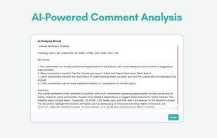 AI-Powered Comment Analysis
