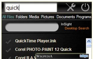 InSight Desktop Search screenshot 1