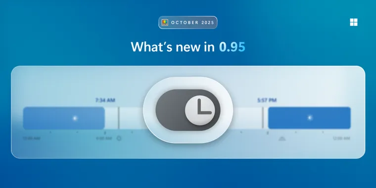 PowerToys 0.95 introduces new Light Switch utility for automatic light/dark mode switching image