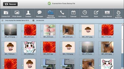 Recover photos and videos from iTunes Backup