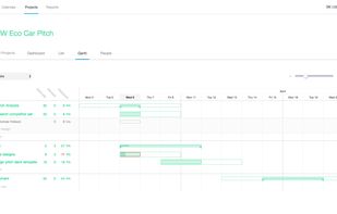 Gantt Charts available in the Projects section.