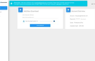 Dashboard for downloading