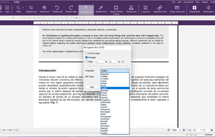 Interface displayed during OCR recognition