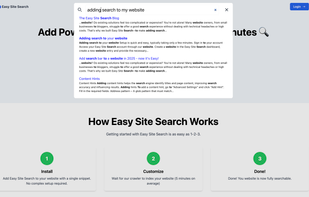 Search widget preview