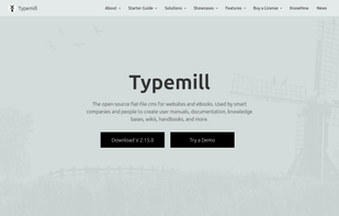 Homepage of Typemill