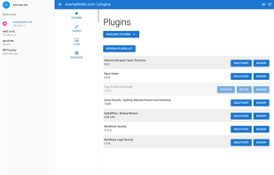 Plugins page
