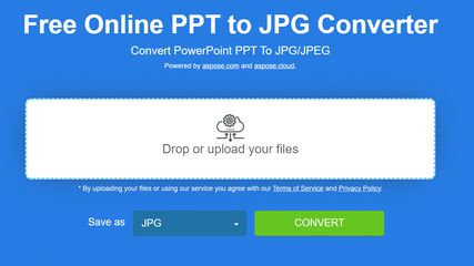 Aspose PowerPoint to JPG Converter