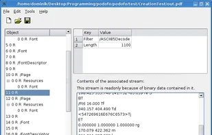PoDoFoBrowser screenshot 1