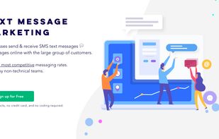 Text Message Marketing.
Businesses send & receive SMS text messages and images online with the large group of customers.