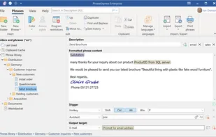 PhraseExpress screenshot 1