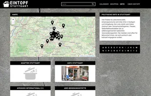 LAUTI places page which lists all the places including a map view