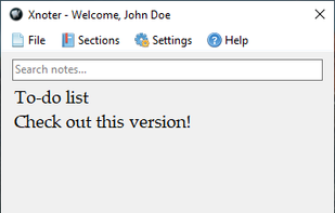 Main window with default look