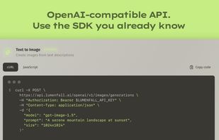 OpenAI-compatible API. Use the SDK you already know