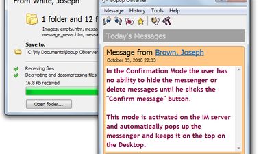 Bopup Observer - One-way IM client for urgent instant messaging and alerting