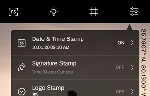 Timestamp camera screenshot 1
