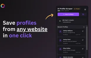 Save profiles from any website in one click