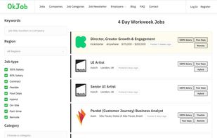 4 Day Workweek Jobs