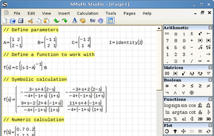 SMath Studio Desktop on the Desktop (Linux)