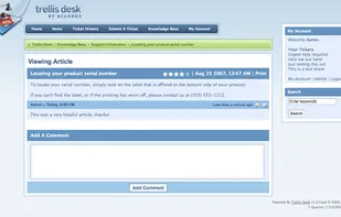 Viewing a knowledgebase article