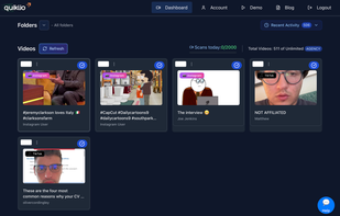 Drill in on detail of any saved video